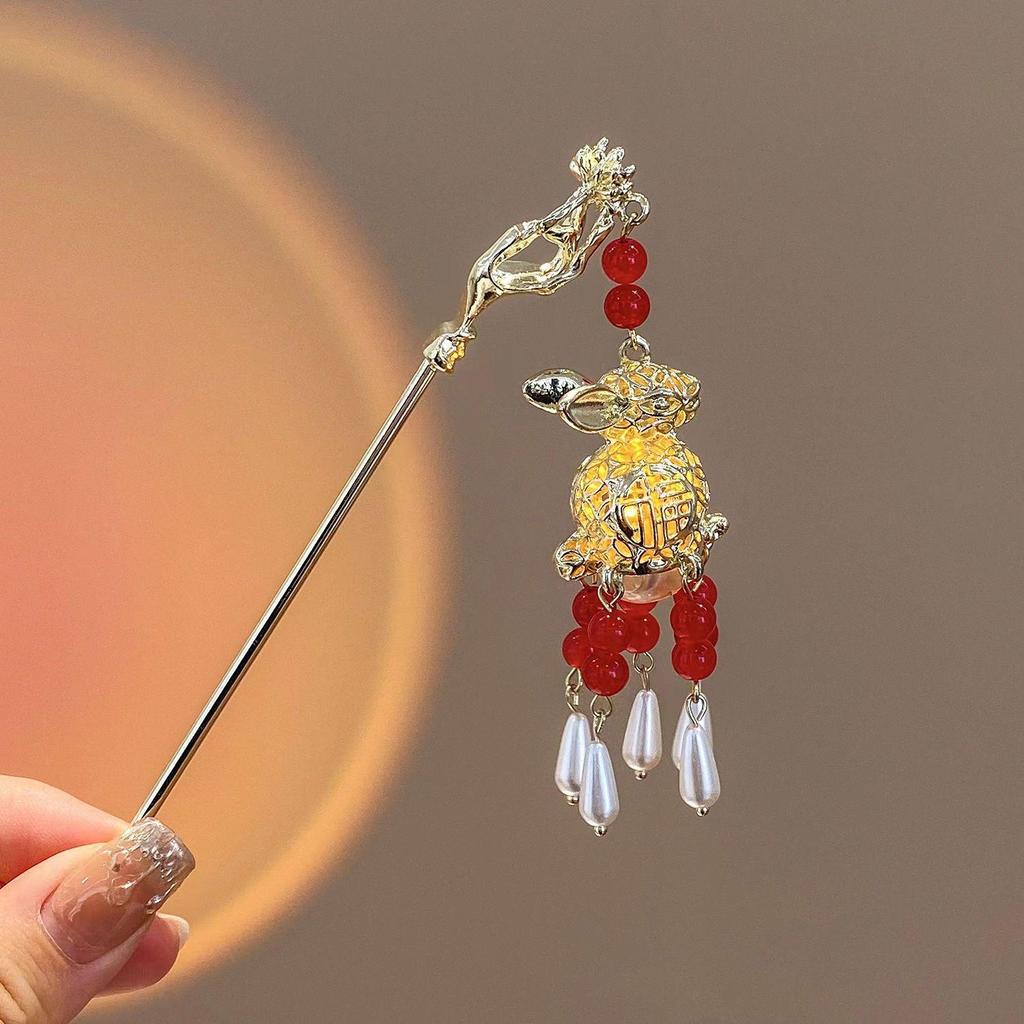 Lotus Lantern Tassel Hairpin: Versatile Fairy-Style Hair Accessory