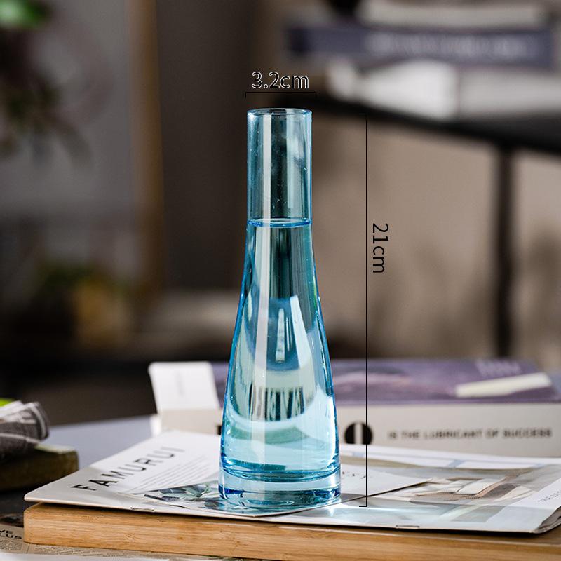 Transparent Mini Glass Vase Hydroponic Fresh Dried Flower Vase Nordic Ins Style Desktop Wedding Home Decor Ornament