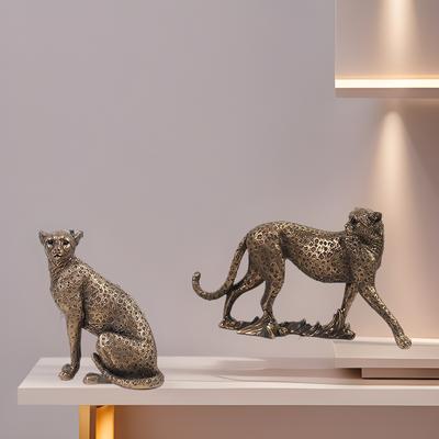 Modern Simple and Creative Leopard Home Decoration Living Room Office Desktop Decoration Resin Crafts