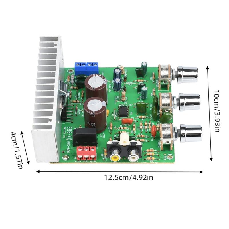 TDA7265 2.0 Channel HiFi Amplifier Board 12-15V Double Channel Amplifier 4558 Preamplifier Amplifier Module