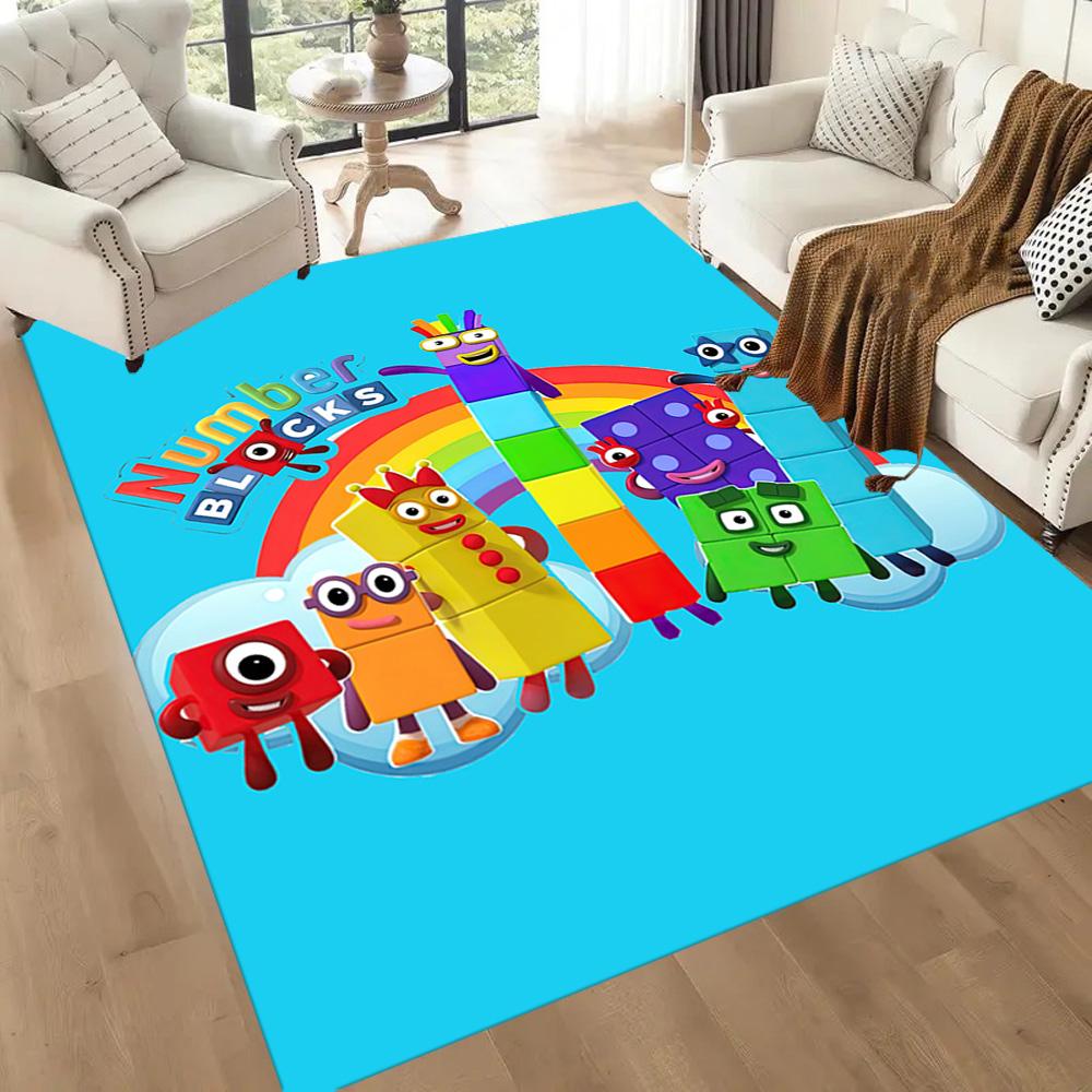 Numberblocks Floor Mat Design for Study room Bedrooms Dormitory Entryway Anti-slip Rug Anime Office Decor Perfect Birthday/Christmas Gift Idea