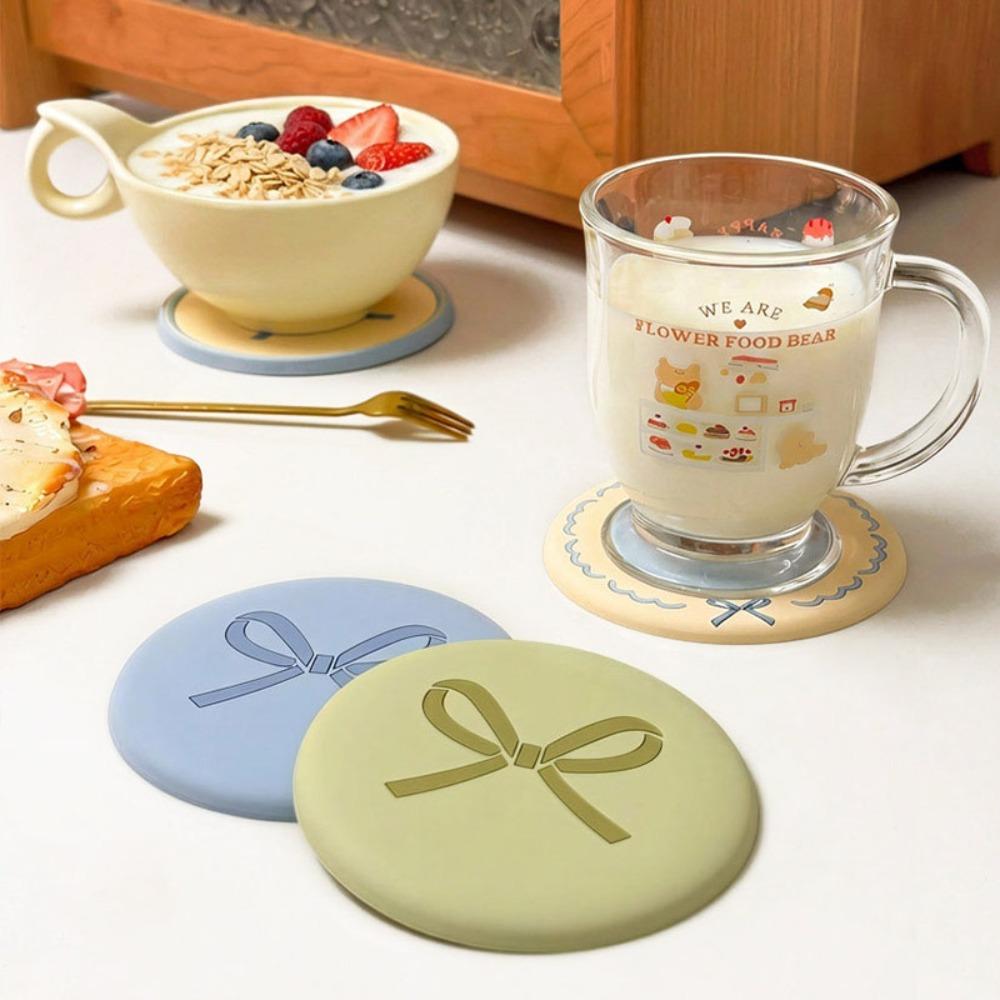 6 Piece Thickened Cup Mat Non-slip Drink Pad Household Macaroon Coaster Set Office