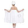 Pineapple Grid Strapless Bathrobe: Thick Absorbent Coral Fleece Towel for Adults, Home Use, Wear or Wrap