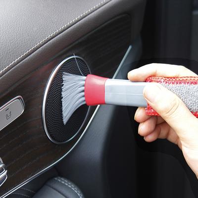 Auto Innenreinigungsbürste Doppelkopf-Bürsten Auto Lüftungsschlitz Armaturenbrett Jalousien Tastatur Staubentfernungsbürste Autoreinigungswerkzeuge