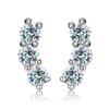 S925 Silver 0.1CT Moissanite Diamond Symmetry Earrings for Women Anniversary Engagement Luxury High Quality Jewelry
