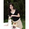 Women's Faux Two-Piece Design Short Sleeve T-Shirt
