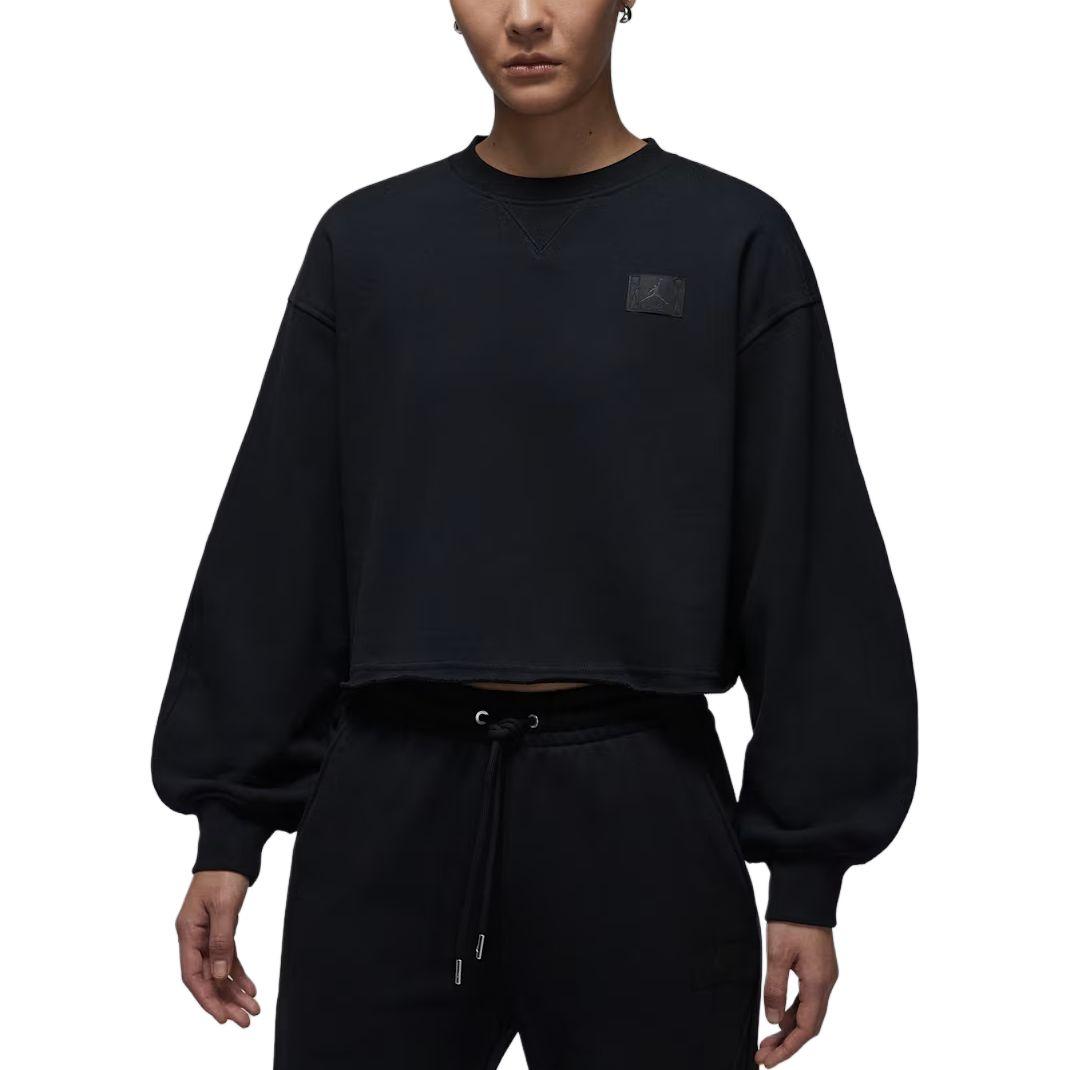 Jordan Флисовый пуловер Flight FW25 свободного кроя с удобным круглым вырезом и длинными рукавами, женская толстовка IF1007-010 S