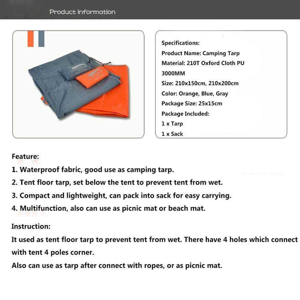 Desert Tarp Tent Floor Waterproof Tarp Picnic Mat Ultralight Pocket Tent Footprints Tarp with Sack for Outdoor Camping Hiking