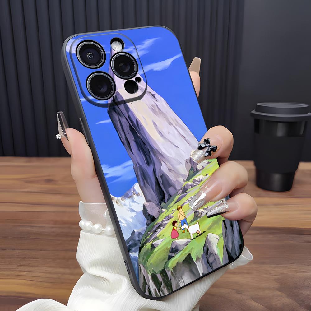 H-Heidi C-Cartoon Phone Case For IPhone 17 Pro Max 15 Pro 16 14 Plus 12 13 Mini 11 Pro Shockproof Soft Cover