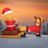 6.89FT Inflatable Toy Santa Sleigh Reindeer LED Lights Xmas Decorations for Yard Supplies Home Decorations Ornament Holiday Gift