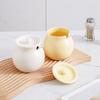 Ceramic Lard Jar with Spoon Multi Purpose Kitchen Spice Storage Container for Home Use