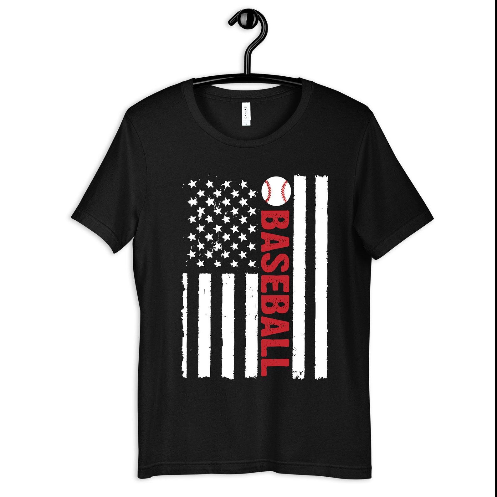 Baseball USA Flag Shirt, American Flag Baseball T-Shirt, T-shirt, T-shirt,T-shirt, Tank Top 2XL
