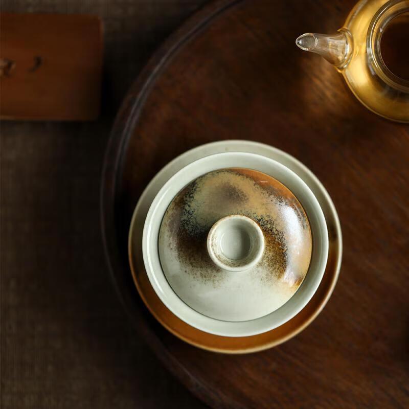 Chinese Wood-Fired Kiln-Glazed Gaiwan
