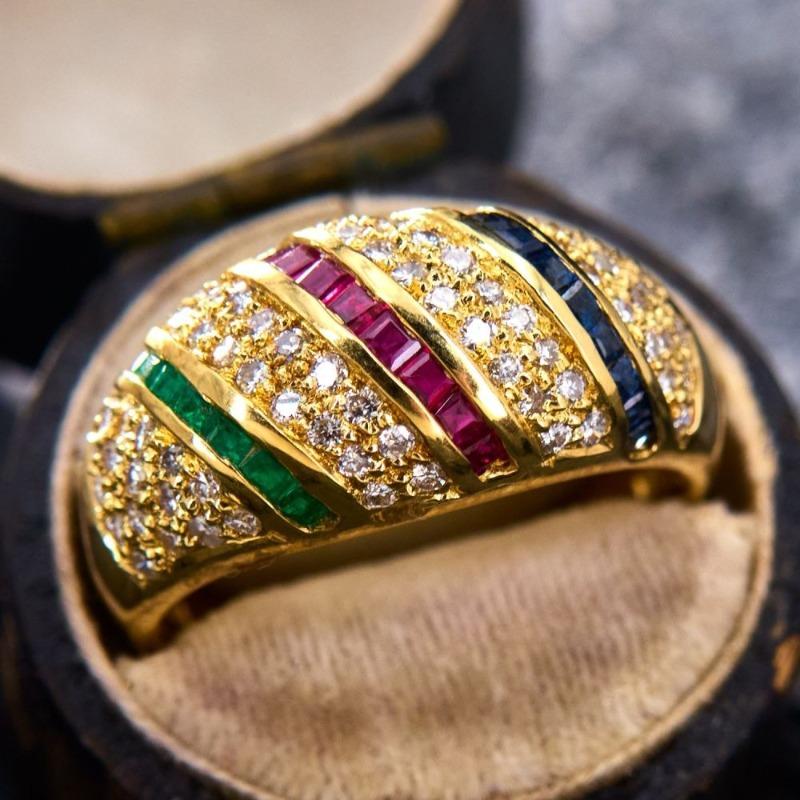 2026 New Full Diamond Copper Inlaid Zircon Ring, European Beautiful Women s Fashion Treasure Full of Diamonds and Diamond Jewelry no. 5