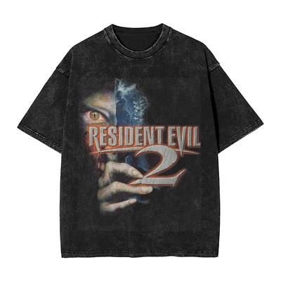 Residents Evils Washed T Shirt Streetwear Hip Hop Cool T-Shirts Tees Tops for Men Women Short Sleeve Street Summer