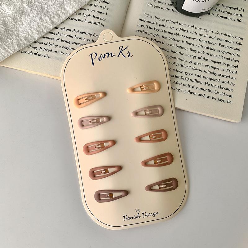 10 stücke Neue Koreanische Haarnadeln für Kinder Mädchen Milch Tee Farbe Prinzessin Haarspangen Bang Seite Clip Kleines Mädchen Haar zubehör