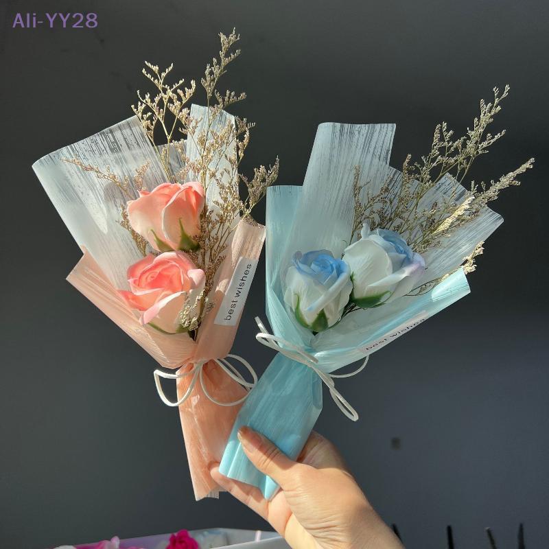 {YY28} 1 Set Konstgjord Tvålros Blombukett Presentpåse Med Ljusslinga Parfymerad Tvålblomma För Alla Hjärtans Dag Mors Dag
