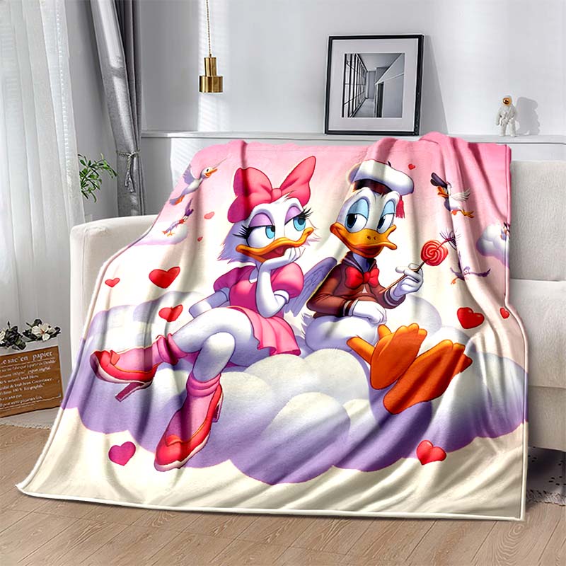 New Product! Donald Duck and Daisy Duck Custom Blanket Fluffy Kids and Adults Sofa Plush Bedspread Blanket for Sofa Bed Room