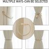 2pcs Curtain Tiebacks Magnetic Boho Curtain Holders for Drapes Rope Curtain Tie Backs for Curtains Window Treatment Holdbacks for Home Decorative