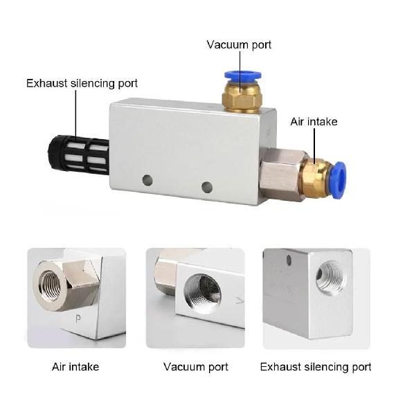 CV-10HS 15HS 20HS 25HS-CK Vacuum Generator Suction Cup Negative Pressure Control Valve With Connector Air Exhaust Ejector