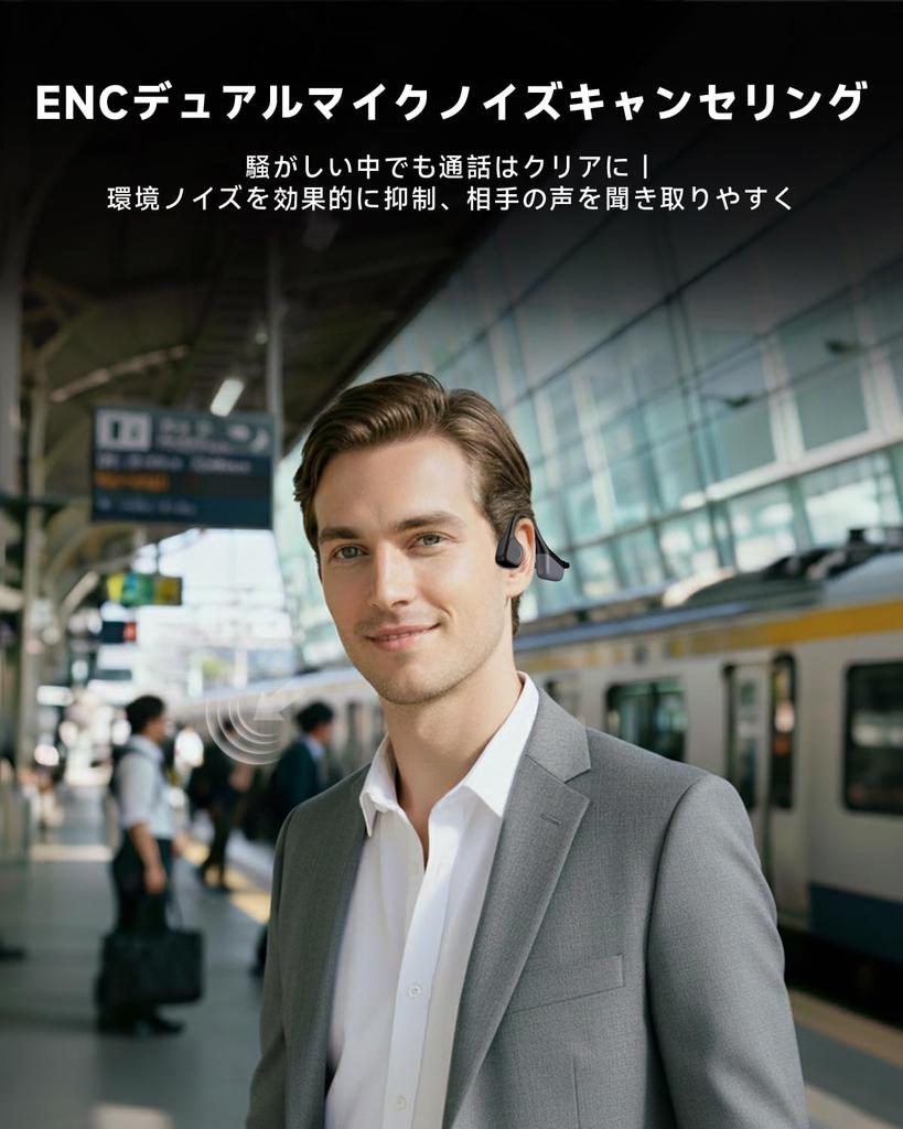 Slopow Bone Conduction Bluetooth IPX6 Up to 14 Hours of Sound Leakage Noise Reduction During Fast Ideal for and Commuting Earphones, 5.4, Waterproof,