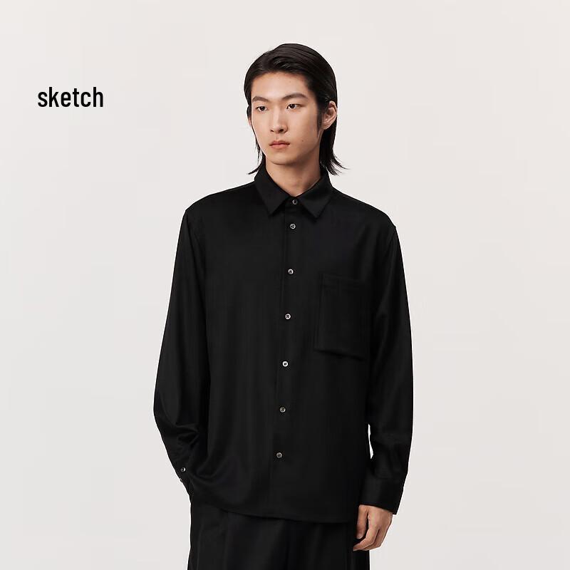 Мужская рубашка CROQUIS 2023 Осень Свободная с длинным рукавом L