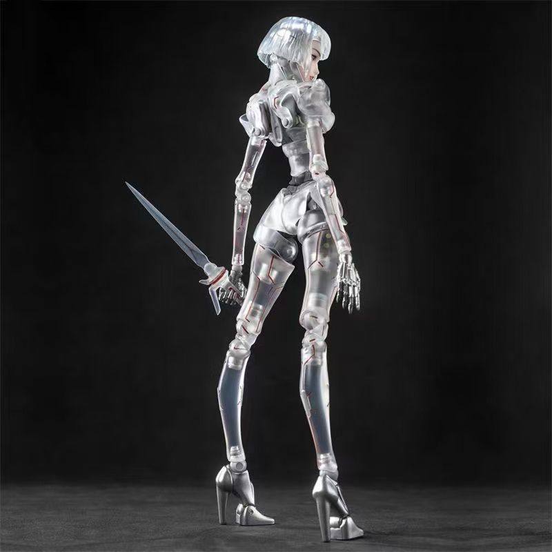 1/12 Sci-Fi Android Figure Ai Agent Femella C1 Action Figure Movable Joints Model Collectible Gk Toy Desktop Ornament Anime Gift