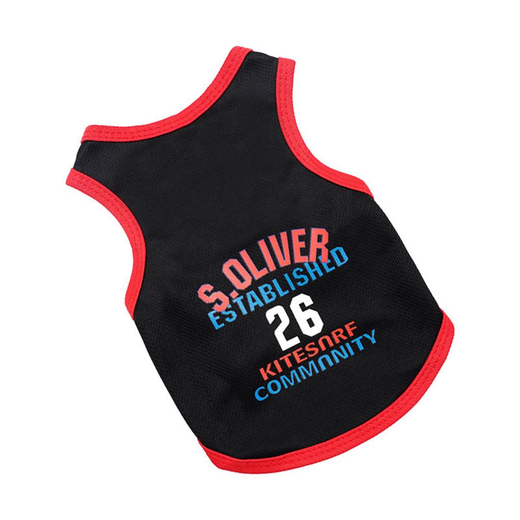 Summer Pet Basketball Vest, Breathable Mesh Dog Clothes