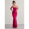 Women's Strapless Sleeveless Mermaid Maxi Dress Slim Elastic Waist Tropical Floral Milk Silk Micro Elastic Backless Party Evening Long Dress