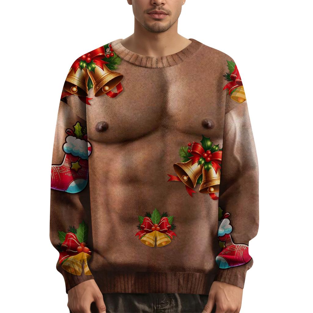 Men's Halloween Print Raglan Dralan Three-quarter Sleeve Casual Top