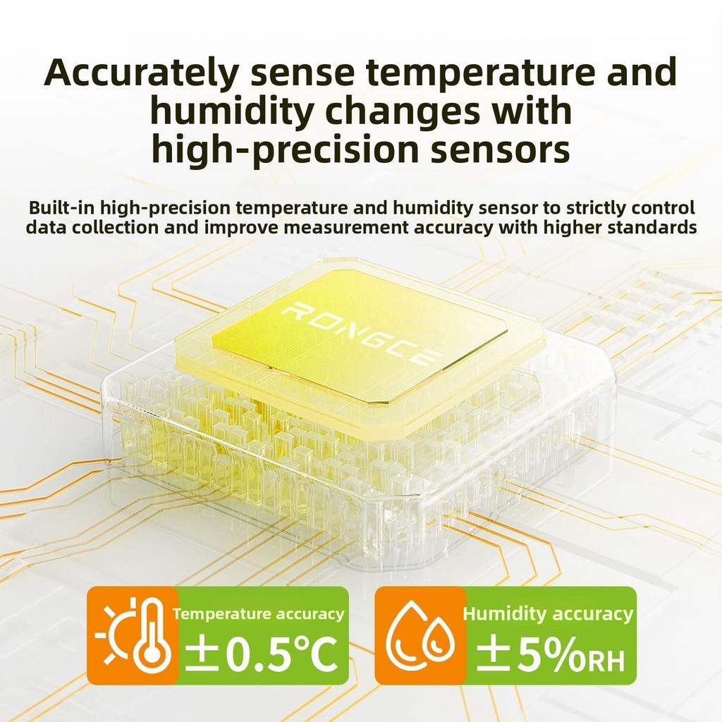 Color screen indoor temperature and humidity meter, multifunctional electronic digital display temperature and humidity meter
