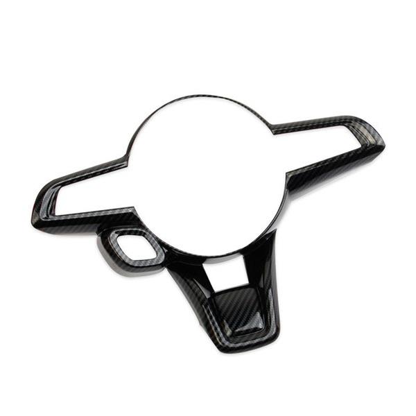 Carbon Fiber Texture ABS Steering Wheel Cover - Automotive Interior Accessory for Vehicles