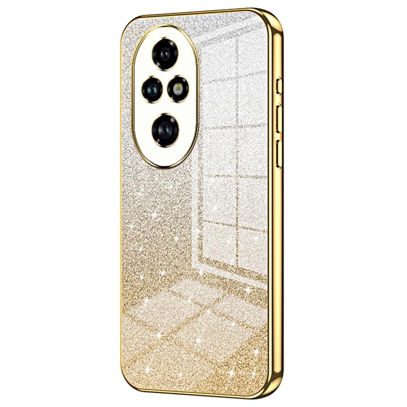

Чехол для Honor 200 Pro 5G с блестками и градиентом, мягкий чехол для телефона из ТПУ Gold