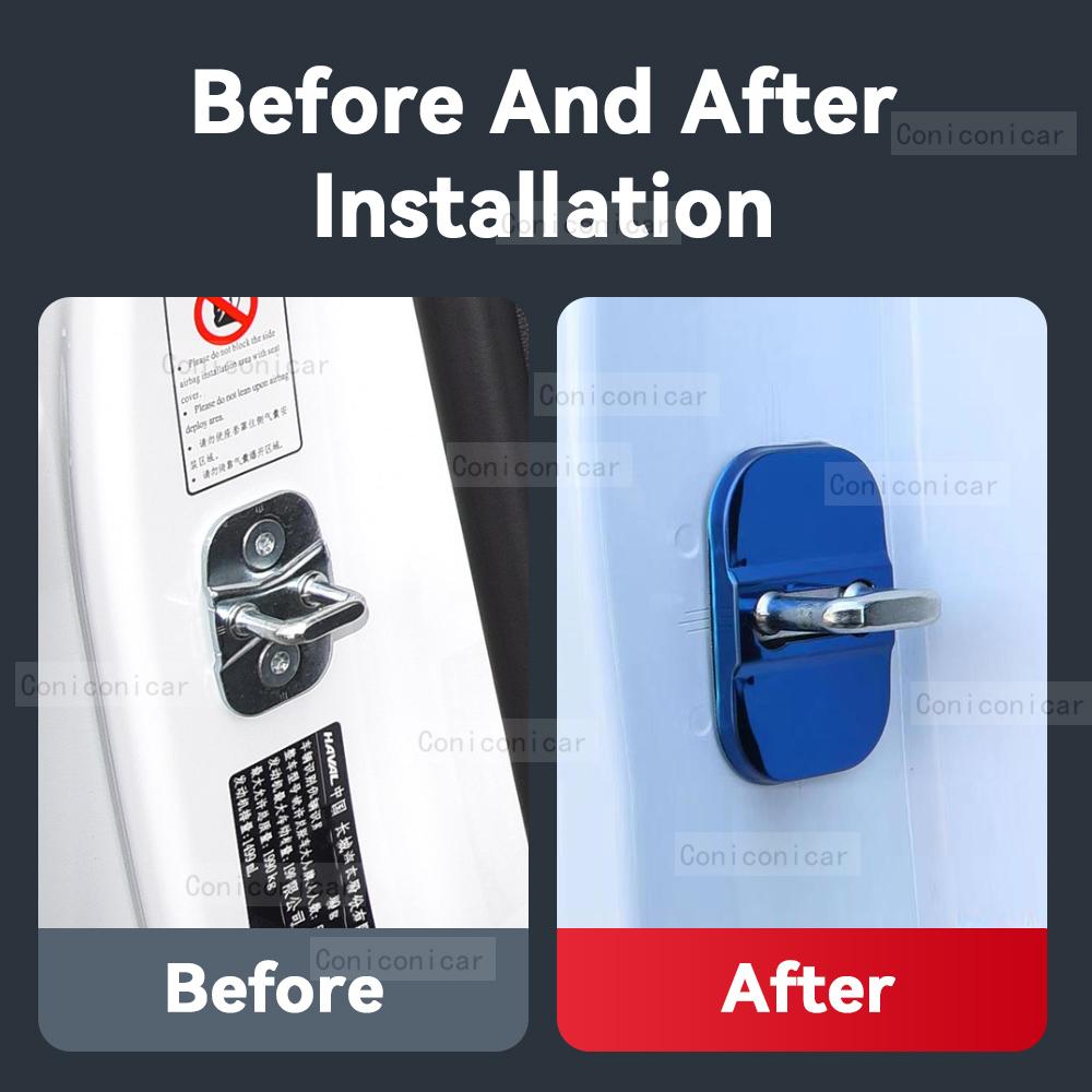 For HAVAL H6 GT 2021-2024 2023 Car Door Lock Protection Cover Anti rust Stainless Steel Auto Interior Decoration Accessories