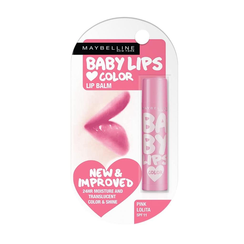 Maybelline New York Baby Lips Pink Lolita Lip Balm With SPF 20 Sun Protection Hydrating Moisturizing Lip Care Stick For Soft Lips 4g Pack Of 1