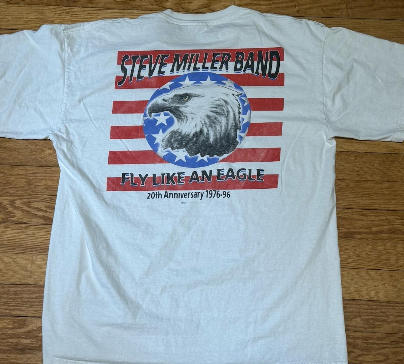 Vtg 90s 1996 Steve Miller Band Fly Like An Eagle Wonderland T-Shirt Size XL S