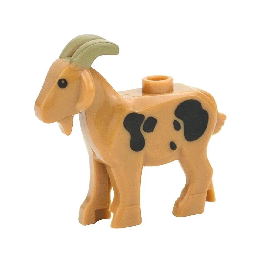 City Animal Building Block Figures Eagle Owl Goat Crocodile Dog Lion Cheetah Parrot DIY Farm Street View Accessories Bricks Gift