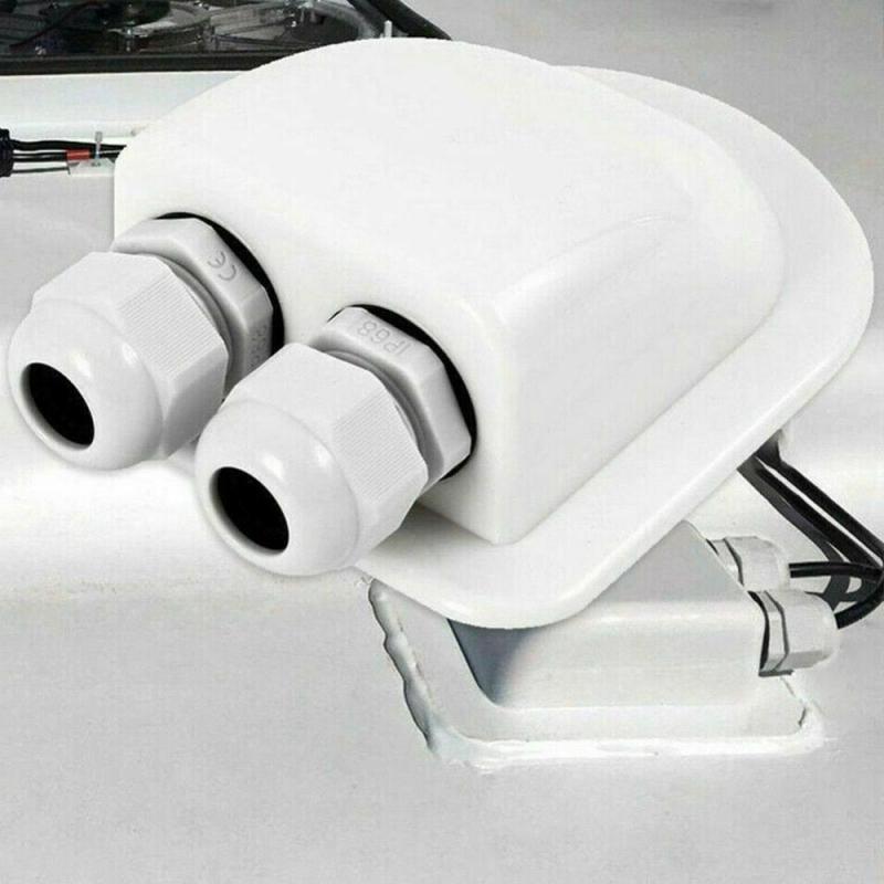 Waterproof Abs Junction Box Double Cable Entry Gland For RV Camper Van Yacht Solar Panel Motorhomes Campervans Caravans Boats