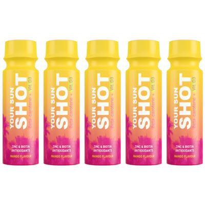 Your Sun Shot Mango mit Vitamin D3 Sonnenschutzgetränke 80ml x5 Stück
