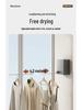 Gun Gray Retractable Invisible Clothesline for Indoor, No-Punch Installation; Ideal for Bathroom or Balcony.