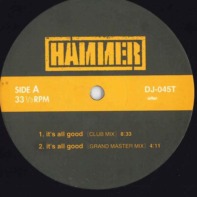 

12inch Record HAMMER Its All Good DJ045T RCA 1994 Europe Dance Electronica Used