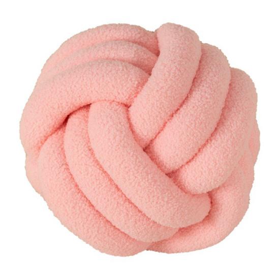 Pillow Manual Braided Knot Round Ball Shape Sherpa Elastic Sleeping Companion Sofa Couch Decoration Throw Pillow Photography Cushion