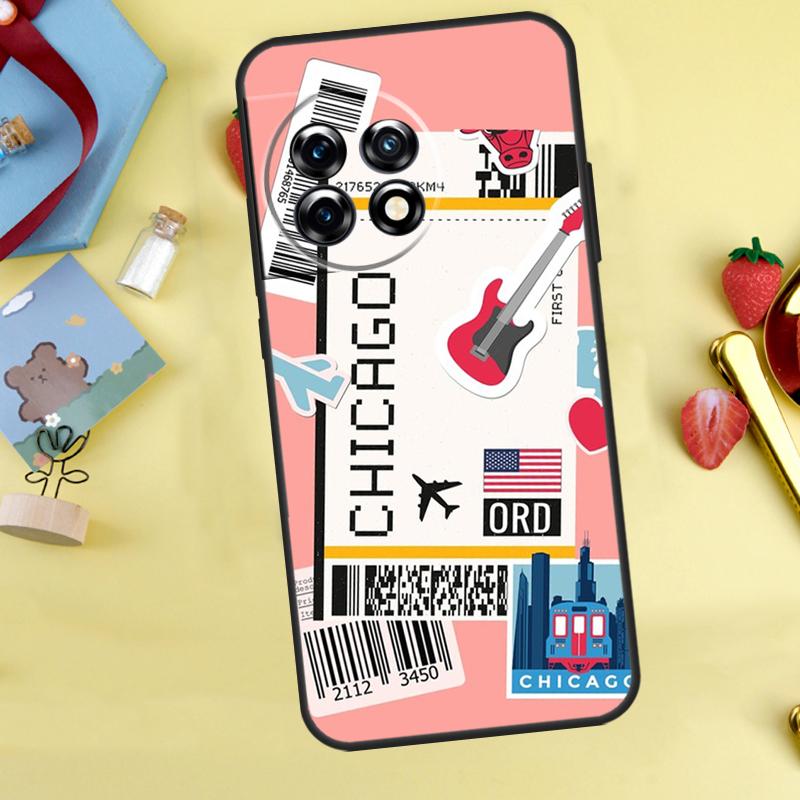 

BACAU BOARDING PASS Traveltickets Case For OnePlus Nord 5 CE 2 3 4 Lite N20 N30 OnePlus 15 12R 13R 13 12 11 10 10T 13T Cover OnePlus 8T