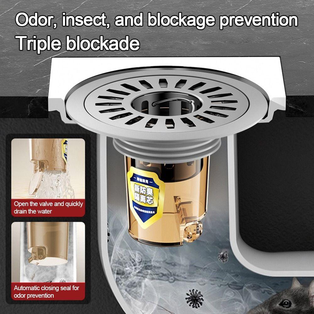 Insect Proof Removable Seal Stopper Stainless Steel Basin Drain Filter  Water Drain Supplies