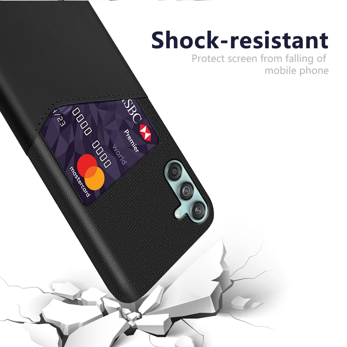

For Samsung Galaxy M55 5G/C55 5G/F55 5G Case Hard PC Phone Cover with Card Slot Black