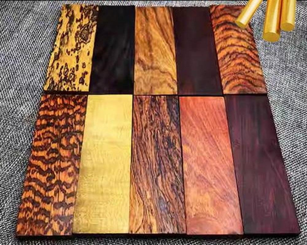 2 Pieces Solid Wood G10 High-Density Carving Plate Handmade DIY Material Knife Handle Crafts Production Raw Material 12x4x1cm