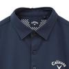 Callaway Short Sleeve Polo Shirt Moisture Quick UV Golf C24134110 Men's (Stripe Pattern, Wicking, Drying, Protection) / / 1120_Navy