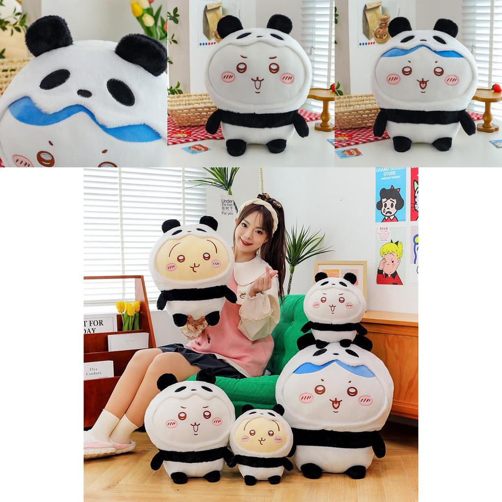 Chiikawa Panda Plush Toy Doll With Soft Pp Cotton Filling For Kids' Bedroom Decor
