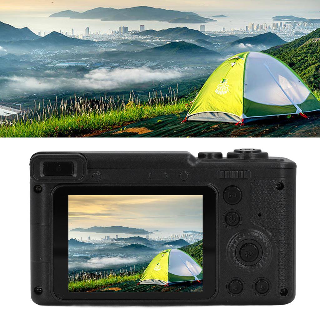 4K Digital Camera Front Rear Lens 50MP Video Camera with Tripod for Boys Girls Students Birthday Gift Electronic Image Stabilization