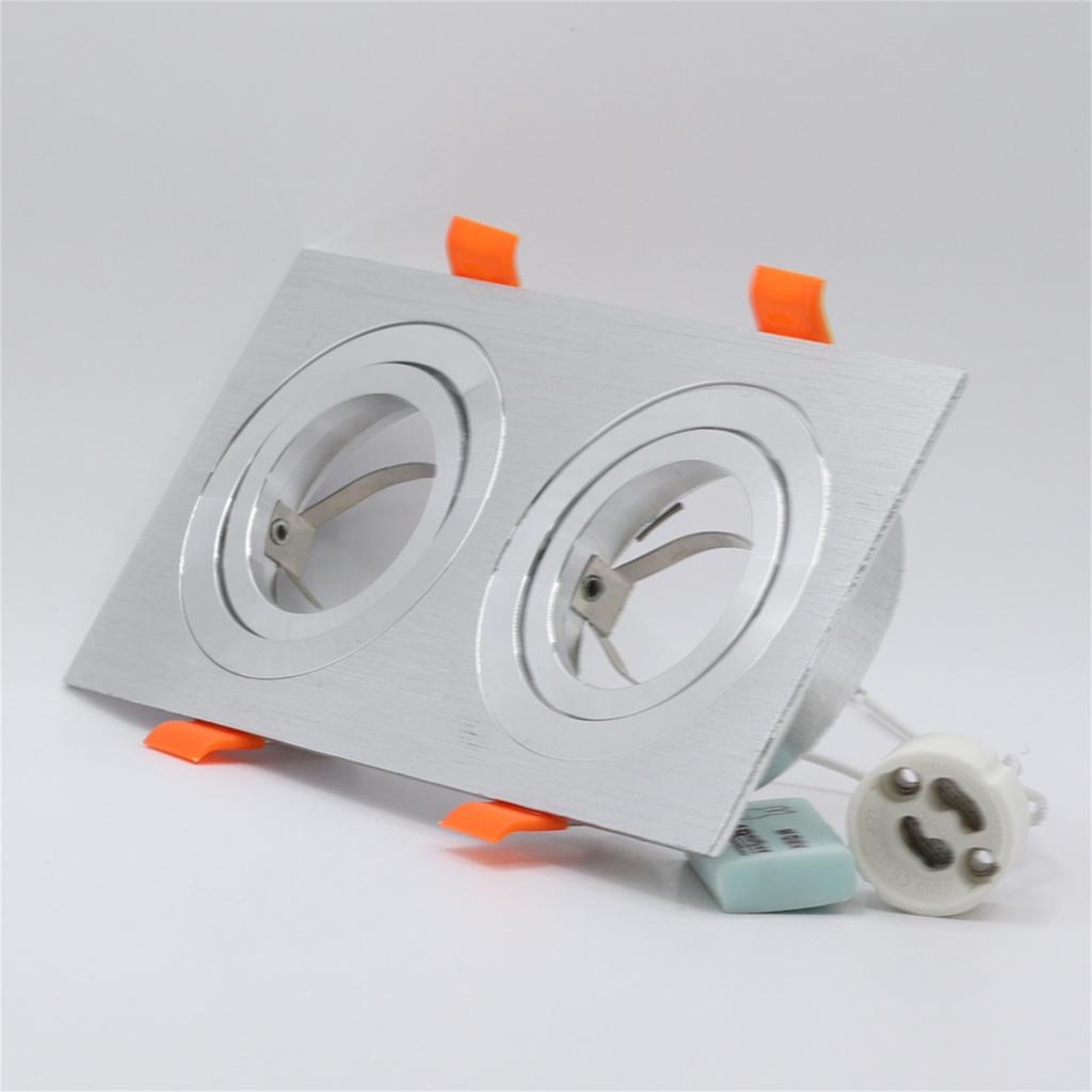 5 Pcs LED Downlight Spotlight Brackets with GU10 Lamp Holder Light Stand Adapters Lamp Shade Rings Hole Enlarge Outer Frame